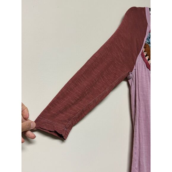 WE THE FREE Spring Bound Long Sleeve Mauve Moose Combo, Sz S - Picture 6 of 10